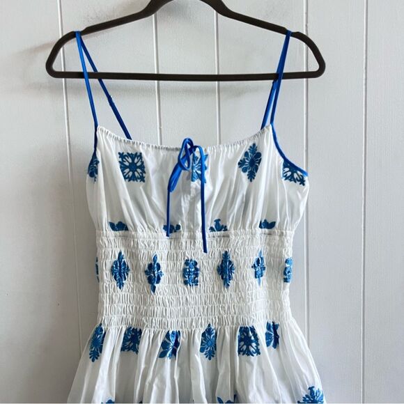 Ciao Lucia Barbara Floral Embroidery Dress in Sky - Picture 10 of 13